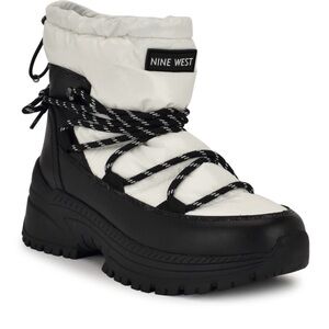 Nine West Women's Black and White Winter Boots